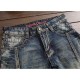 European Punk Style Vintage Bronze Slim Denim Rights Moto Biker Gat Jeans Broek For Men