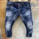 Fashion Dq Brand Biker Stretch Slim Denim Skinny Button Gat Potlead Broek Jeans For Men 150