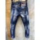 Fashion Dq Brand Biker Stretch Slim Denim Skinny Button Gat Potlead Broek Jeans For Men 150