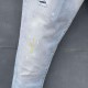 D Mark Italy Blue Slim Stretch Denim Button White Gat Potlead Broek Jeans For Men 030