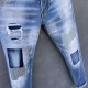 Dj Brand Italy Men's Slim Stretch Denim Button Blue Cat Potato Broek Jeans For Men 035