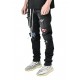 Men's Jeans Skinny Men Streetwear Destroyed Ripped Homme Hip Hop Male Pencil Pants Embroidery Patch Fashion Denim