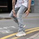 Regular 0.65kg Ripped Jeans Shorts Men Biker Raw Selveged Jeans Designer Brands Elet Robins Thirst Brand Name