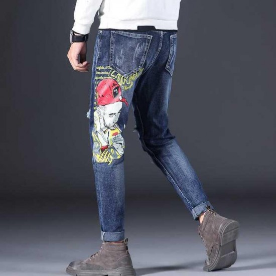 Washed Blue Men Clothing Men s Jeans Design Raw Selveged Jeans Woman Pants River Camo Affliction Ckj Jacket