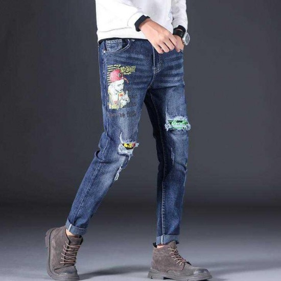 Washed Blue Men Clothing Men s Jeans Design Raw Selveged Jeans Woman Pants River Camo Affliction Ckj Jacket