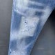 sabcd 2 European Djq Slim Denim Knop Streep Straight Potlead Broek Jeans For Men