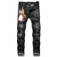 Amiry Mens Jeans jean Hip hop pants street trend Zipper chain decoration ripped Stretch Black Slim Fit Washed Motocycle Denim Panelled Trousers Christmas Plus gfr