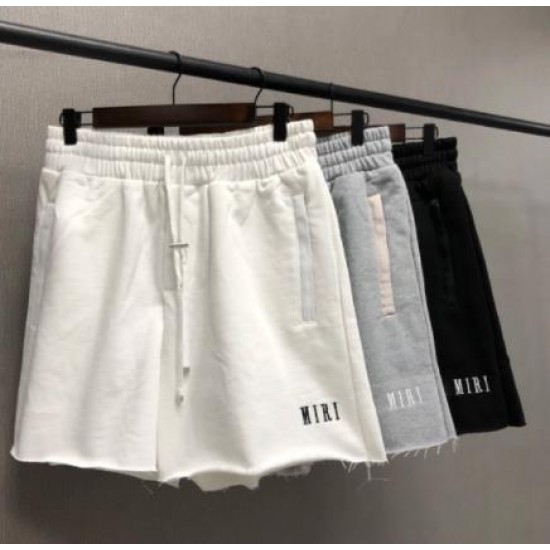 High Quality Fashion Brand Embroidered Logo Shorts Tassel Terry High Street Men and Women with Drawstring Casual Pants Wholesale