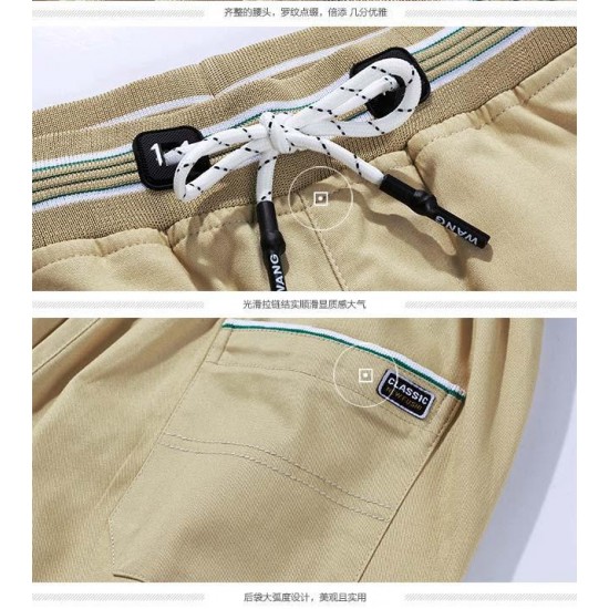 Men's Shorts Casual 100% Cotton Shorts, Summer Travel Beach Short For Men ,High Quality Loose Breathable Leisure Home White Male