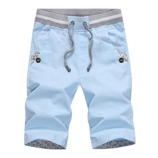 Men's Shorts 2022 Fashion Summer Casual Men Cotton Solid Beach Mens Comfortable Male Homme