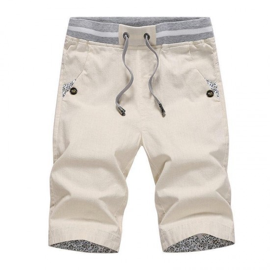 Men's Shorts 2022 Fashion Summer Casual Men Cotton Solid Beach Mens Comfortable Male Homme