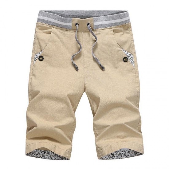 Men's Shorts 2022 Fashion Summer Casual Men Cotton Solid Beach Mens Comfortable Male Homme