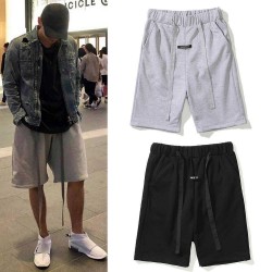 Of God high street fashion brand ribbon shorts men's loose Capris fog pants