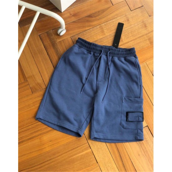 Mens Shorts Track Pants Summer Beach Bottoms With Budge Side Pocket Sweater Trouse Unisex Outwears Street Short Pant Drawstring Adjust Size S-XL