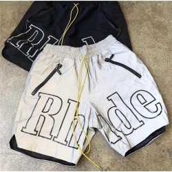 3M Reflective Rhude Shorts Men Women 1:1 High Quality Streetwear Fashion Casual Hip Hop Beach Sportswear Mens Short Pants