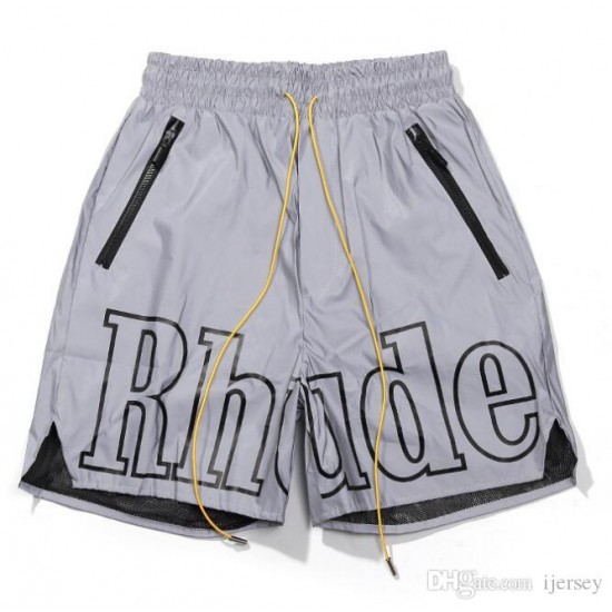 3M Reflective Rhude Shorts Men Women 1:1 High Quality Streetwear Fashion Casual Hip Hop Beach Sportswear Mens Short Pants