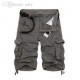 Wholesale-Top Selling 2016 Summer Calf-Length Cargo mens shorts Multi-pocket Solid Men Beach Shorts