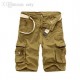 Wholesale-Top Selling 2016 Summer Calf-Length Cargo mens shorts Multi-pocket Solid Men Beach Shorts