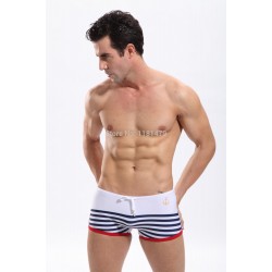 Wholesale-New arrival mens swimwear sexy swimwear men swim trunks men swimwear striped sailor beach carnival