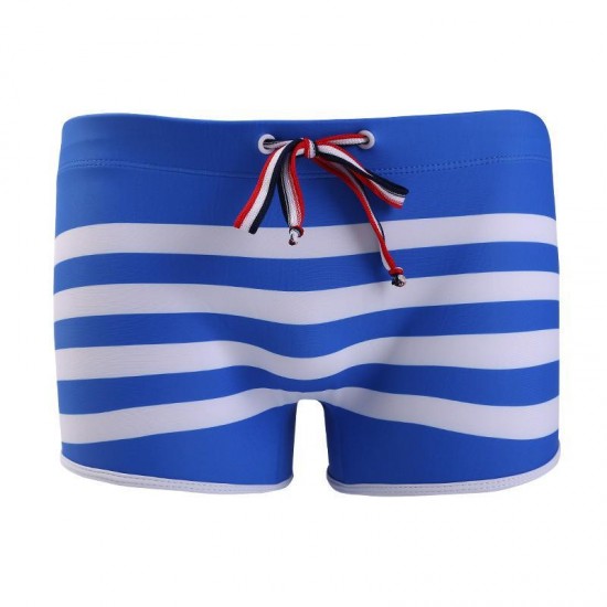 Men's Swimwear Brand 2022 Mens Sexy Man Slim Tie Rope Swimming Trunks Plus Size Men Striped Swimsuit For Male Beach Shorts Underwear