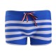 Men's Swimwear Brand 2022 Mens Sexy Man Slim Tie Rope Swimming Trunks Plus Size Men Striped Swimsuit For Male Beach Shorts Underwear