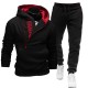 Men's Tracksuits Men Casual Tracksuit Sweatshirt+Sweatpant 2 Pieces Set Sportswear Outfit Autumn Winter Hooded Male Pullover Hhoodies Suit