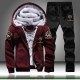 Men's Tracksuits Causal Men Sets Hooded Thicken Fleece Hoodies + Sweatpant 2022 Winter Spring Sweatshirt Sportswear Male Letter Print