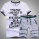 Men's Tracksuits 2022 Summer Casual Short T-shirt , Loose Large Size Korean Sets . Letter Printing Short-sleeved Sportswear