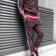 Men's Tracksuits Drop Sweatshirt+Trackpants Suit Tracksuit Stripe Patchwork Jogging Colorful Plaid Zipper Sportswear Hooded