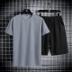 Men's Tracksuits Solid Color Set Summer Men Tracksuit Jogging Sportswear T-Shirt+Shorts 2PCS 2022 Casual Short Sleeve Mens Clothing