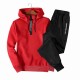 Sets Tracksuit Men Autumn Winter Hooded Sweatshirt Drawstring Outfit Sportswear Male Suit Pullover Two Piece Set Casual 220107