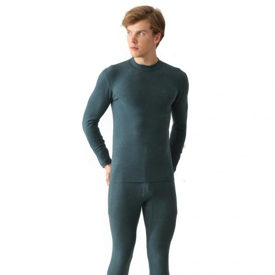 Men Thermal Underwear Autumn and Winter Thick Round Collar Cotton in the Elderly Warm Suit-YF51701