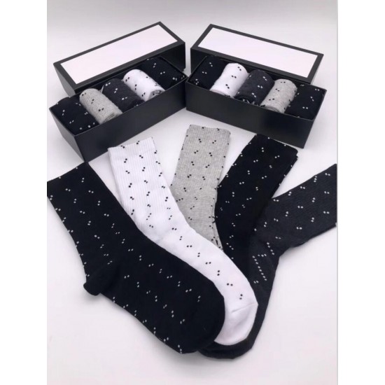 21SS luxur socks for Mens and Womens sport long sock 100% Cotton wholesale Couple 5 pcs with box