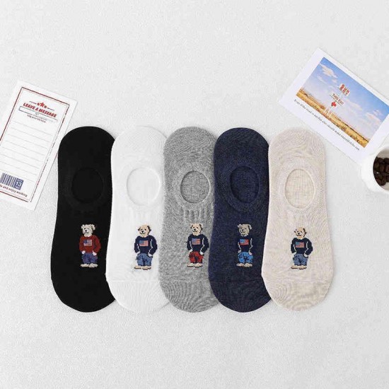 Designer Luxury Palm Socks 5 Styles Fashion Angel Women And Men Casual PA Beheaded Bear Breathable Basketball Football 5 Pairs Sock With Box