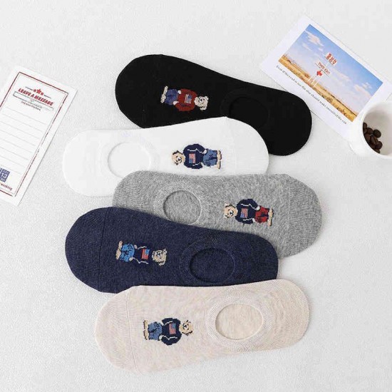 Designer Luxury Palm Socks 5 Styles Fashion Angel Women And Men Casual PA Beheaded Bear Breathable Basketball Football 5 Pairs Sock With Box