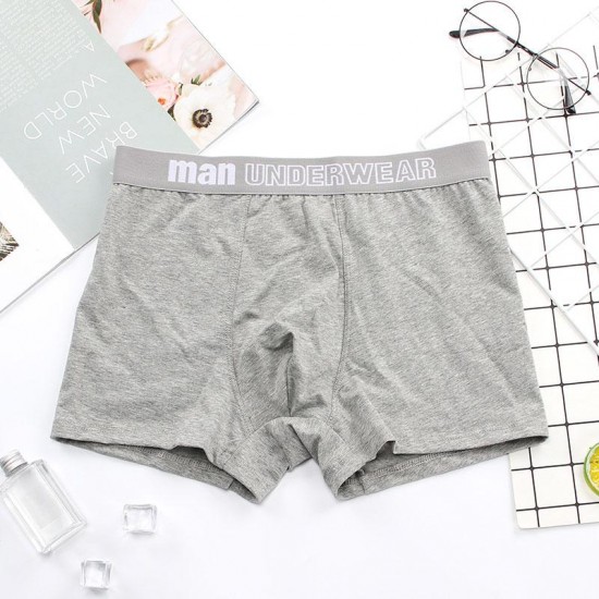 Comfortable men's underwear fashion underpant English letters large waist cotton underpants sexy breathable boxer shorts head