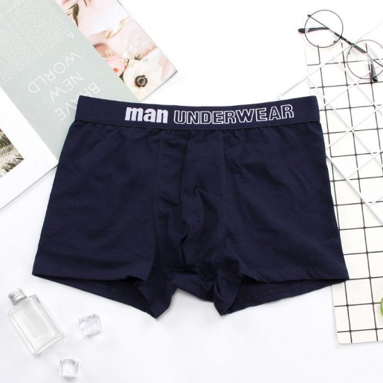 Comfortable men's underwear fashion underpant English letters large waist cotton underpants sexy breathable boxer shorts head