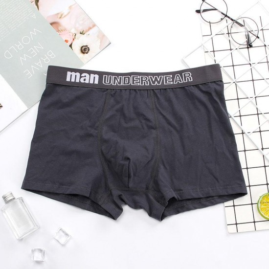 Comfortable men's underwear fashion underpant English letters large waist cotton underpants sexy breathable boxer shorts head