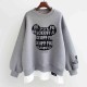 Chao brand niche dign long sve sweater women's Korean loose Plush 2021 new fake two medium and long tops