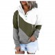 Y2K Autumn Winter Patchwork Fleece Ladies Hoodies Fashion Casual Thicken Hooded Sweatshirt Drawstring Pocket Pullovers Top Women 220125