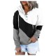 Y2K Autumn Winter Patchwork Fleece Ladies Hoodies Fashion Casual Thicken Hooded Sweatshirt Drawstring Pocket Pullovers Top Women 220125