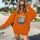 Women's Hoodies & Sweatshirts Funny Koala Print Women Casual Drop Shoulder Pullovers Fall Sweatshirt Long Sleeve Oversized Loose Cartoon