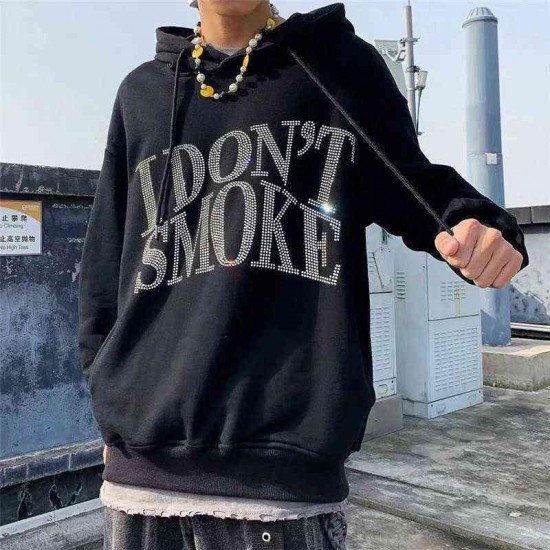 Couple Hoodies Long Sleeve Autumn spring Models Letters Loose Hooded Letter Printing Sweatshirt Women 220124