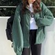 Harajuku Hoodies Fleece Sweatshirt Autumn Warm Jacket Korean Fashion Zip-Up Stand Collar Female Winter Coat Kawaii Tops 220124