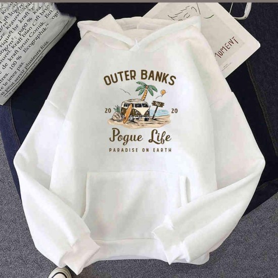 Outer Banks Pogue Life Graphic Hoody Autumn winter Hoodies Women Fashion Aesthetic Sweatshirts Female Kpop Style Streetwear 220124