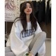 Womens Sweatshirt Retro Hoodie Women Embroidered Sweatshirt Harajuku V-neck Plus Size Hoodie Loose Couple Long-sleeved Shirt 220122