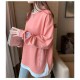 Korean Style O Neck Long Sleeve Women Sweatshirts Casual Solid Color Oversized Hoodies Female Clothing Letter Harajuku Pullover 220124