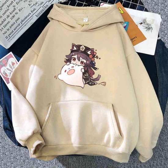 Genshin Impact Hoodie Women Harajuku Oversized Hu Tao Zhongli Xiao Ganyu Hoodies Female Loose Sweatshirts Pullover Hoody 220124