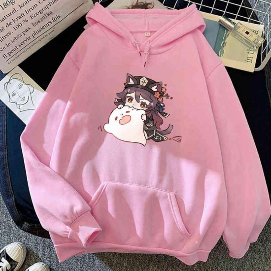 Genshin Impact Hoodie Women Harajuku Oversized Hu Tao Zhongli Xiao Ganyu Hoodies Female Loose Sweatshirts Pullover Hoody 220124