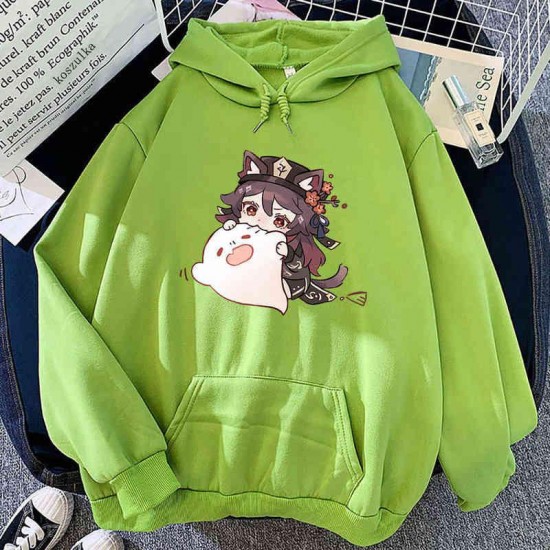 Genshin Impact Hoodie Women Harajuku Oversized Hu Tao Zhongli Xiao Ganyu Hoodies Female Loose Sweatshirts Pullover Hoody 220124